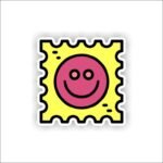 Smiley postcard Sticker