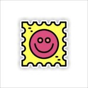 Smiley postcard Sticker