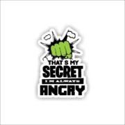 Thats my secret im always angry Sticker