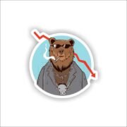 Trading bear Sticker