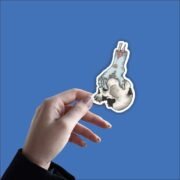 Zombie hand holding skull. Veectsy Sticker - Image 2