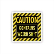 Caution contains weird shit Sticker