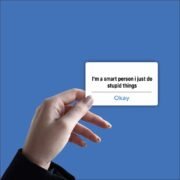 I'm a smart person Sticker - Image 2