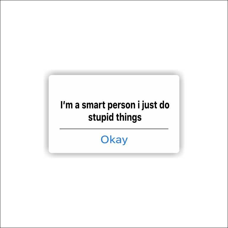 I'm a smart person I'm a smart person Sticker - Image 1