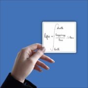 Life=Happiness rectangle Sticker - Image 3