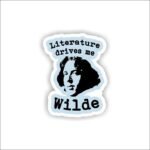 Literature Drive Me Wilde Sticker