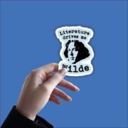 Literature Drive Me Wilde Sticker - Image 2