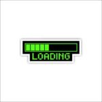 Loading green Sticker