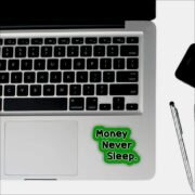 Money never sleep Sticker - Image 3