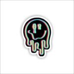 Neon Trippy smile Sticker