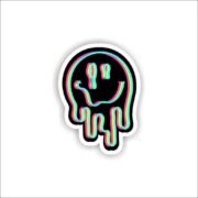 Neon Trippy smile Sticker