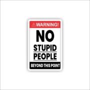 No people beyond this point Sticker