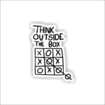 Think Outside the box Sticker