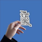 Think Outside the box Sticker - Image 2