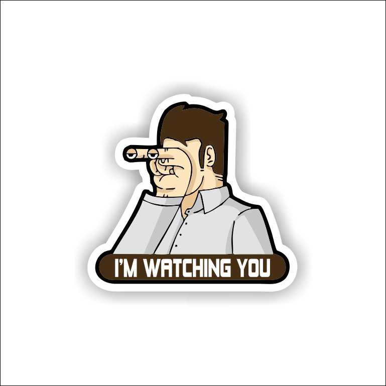 Watching you Watching you Sticker - Image 1