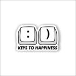 Keys to happiness Sticker